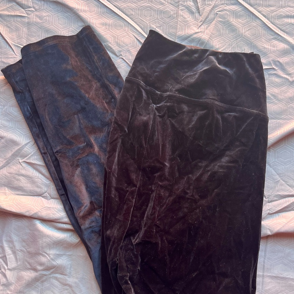 Fashion Nova Black Velvet Leggings 3x